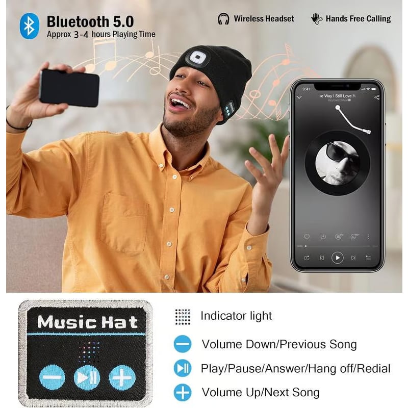 ๐ฅ๐LED Bluetooth Beanie by mysite
