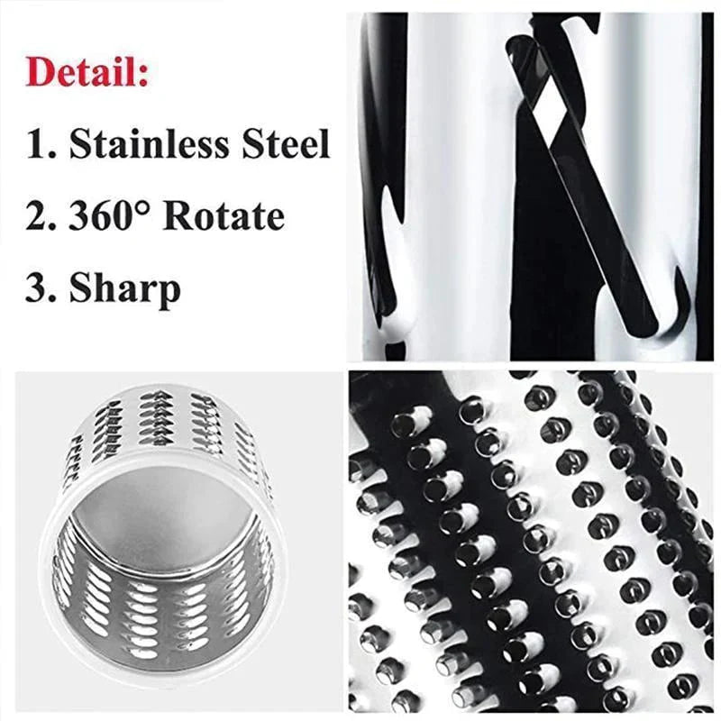 3 in 1 Rotary Cheese Grater Vegetable Slicer by mysite