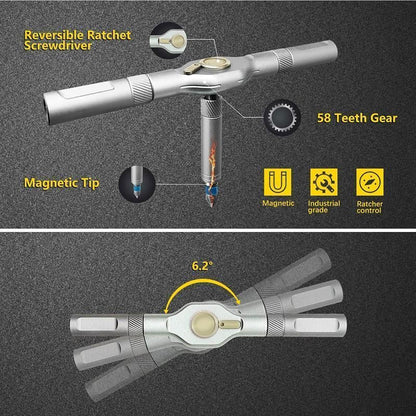 🔥24 in 1 DlY Screwdriver Set Magnetic Compact and Portable Ratchet Screwdriver by mysite