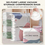 💐 BUY 2 GET 1 FREE!🧳No‐Pump Vacuum Storage Compression Bags – Press & Seal, No Pump Needed. Saves 80% Space, Keeps Clothes Dry & Dust‐Free✨