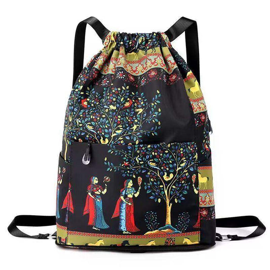 🔥Drawstring Foldable Large Capacity Travel Sports Backpack by mysite