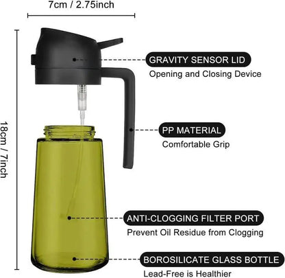 2-in-1 Oil Sprayer ⚫ Light-Blocking | 16oz/470ml 📏 by mysite