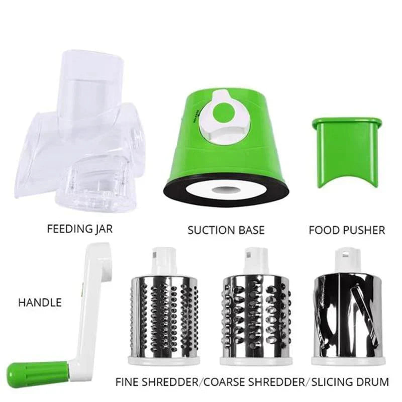 3 in 1 Rotary Cheese Grater Vegetable Slicer by mysite