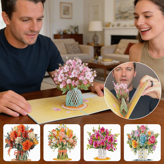2-in-1 Gift & Décor for Every Moment🌸3D Flower Bouquet Pop Up Card by mysite