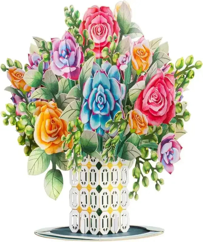 Roses and Succulent Bouquet