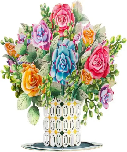 2-in-1 Gift & Décor for Every Moment🌸3D Flower Bouquet Pop Up Card by mysite