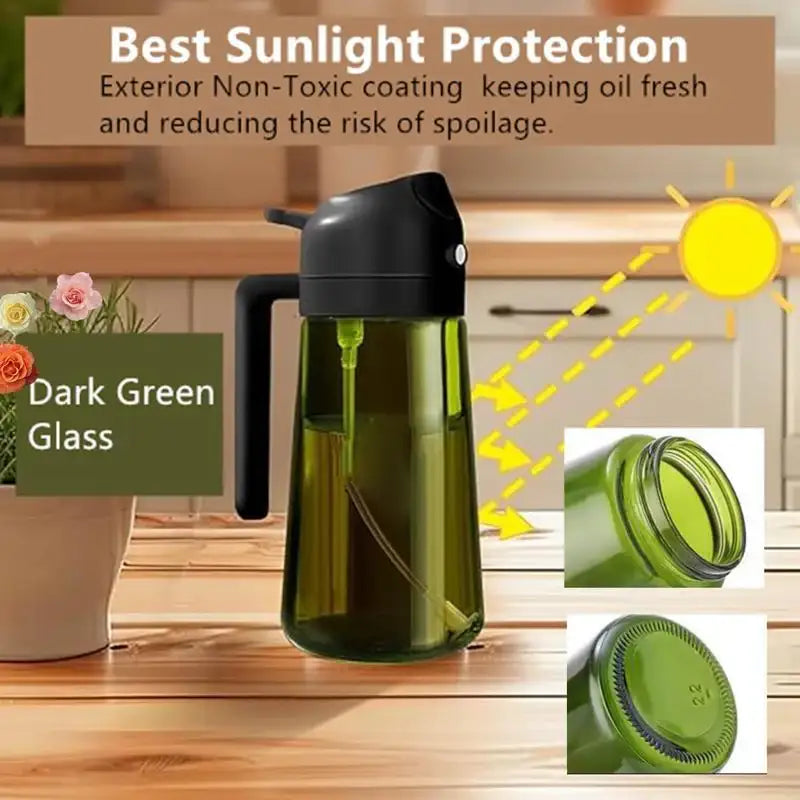 2-in-1 Oil Sprayer ⚫ Light-Blocking | 16oz/470ml 📏 by mysite