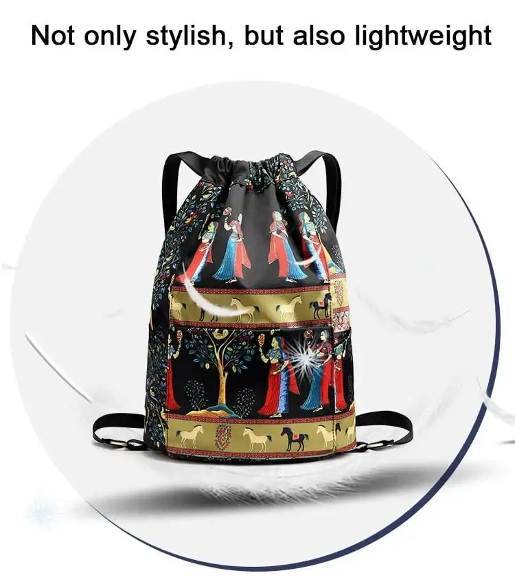 🔥Drawstring Foldable Large Capacity Travel Sports Backpack by mysite