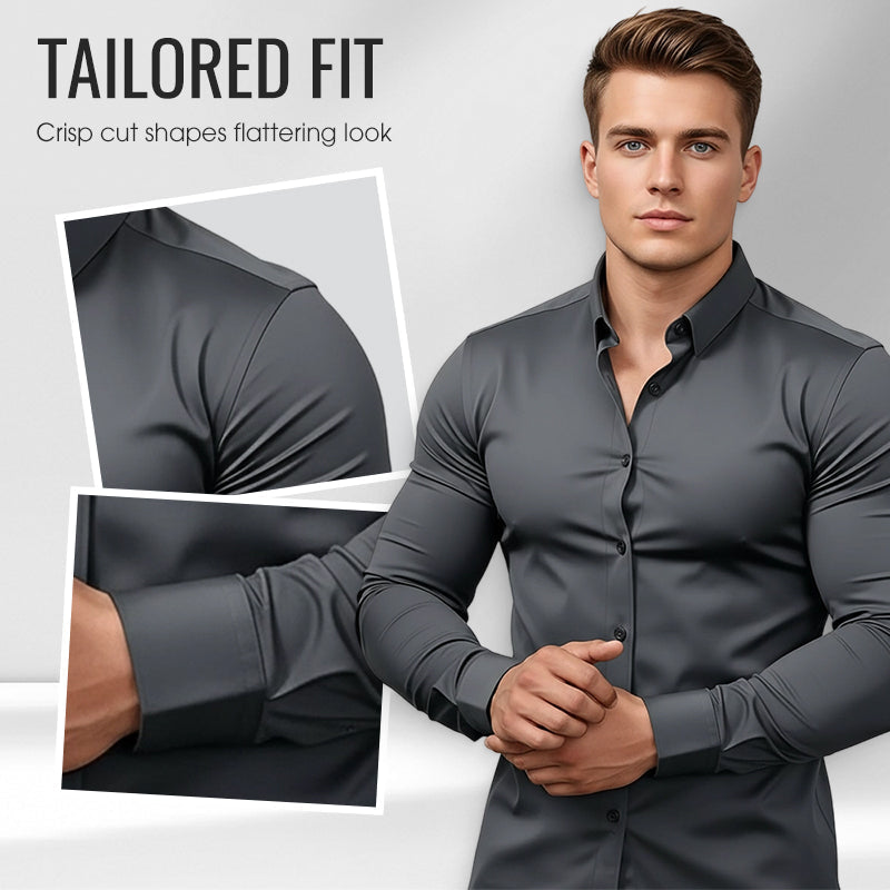 🔥LAST DAY SALE 50% OFF🔥Men's Solid Color Lapel Long Sleeve Button-Down Shirts by mysite